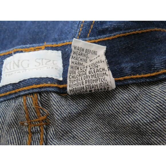 KingSize Jean Shorts Mens Size 60 Big & Tall Blue 100% Cotton Denim - Picture 8 of 9